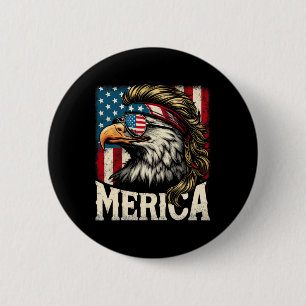 Badge Rond 5 Cm 4 juillet Aigle Funny Patriotique Juillet 4 Usa Me