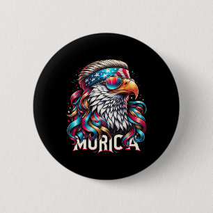 Badge Rond 5 Cm 4 juillet Aigle Funny Patriotique Juillet 4 Usa Mu