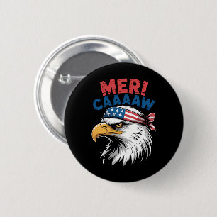 Badge Rond 5 Cm 4 juillet Aigle Liberté Patriotique