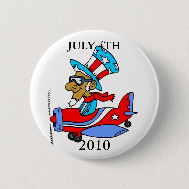 BADGE ROND 5 CM 4 JUILLET BOUTON (Devant)