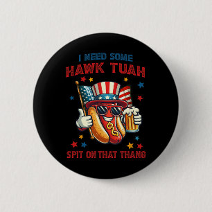 Badge Rond 5 Cm 4 juillet Drôle Hot Dog Usa Drapeau J'Ai Besoin D'