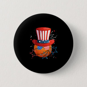 Badge Rond 5 Cm 4 juillet Drôle Pour Les Amateurs De Basketball