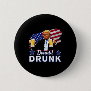 Badge Rond 5 Cm 4 juillet Drôle président de la boisson - Donald D