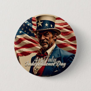Badge Rond 5 Cm 4 juillet – Esprit d'indépendance
