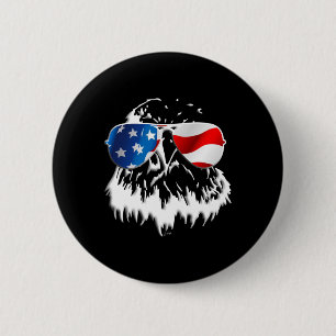 Badge Rond 5 Cm 4 juillet Fête de l'aigle