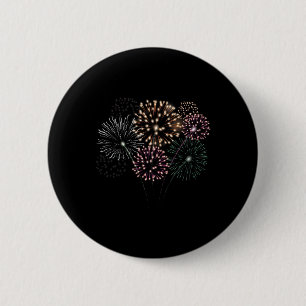 Badge Rond 5 Cm 4 juillet feu d'artifice Grand Finale Afficher Rou