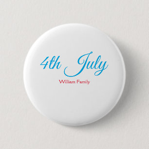 Badge Rond 5 Cm 4 juillet jour de l'indépendance ajouter nom texte