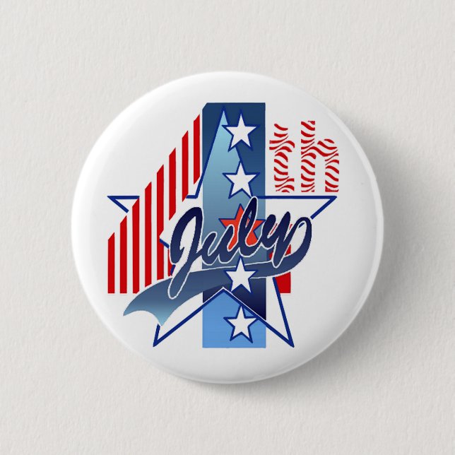 Badge Rond 5 Cm 4 juillet par SHARON SHARPE (Devant)