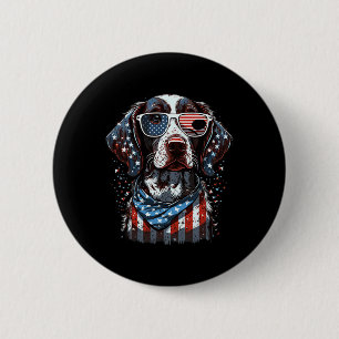 Badge Rond 5 Cm 4 juillet Patriotique Allemand Raccourci Pointer D