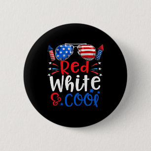 Badge Rond 5 Cm 4 juillet Rouge Blanc Et Cool Patriotique Garçons