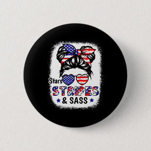 Badge Rond 5 Cm 4 juillet Star Stripes S Usa Drapeau Patriotique E