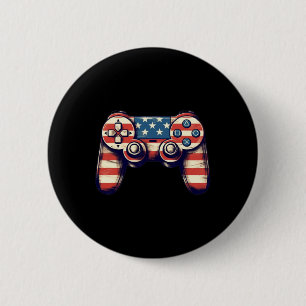 Badge Rond 5 Cm 4 juillet T Chemise Vidéo Jeu Enfants garçons Homm