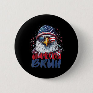 Badge Rond 5 Cm 4 juillet Tous Américains Bruh Eagle Enfants Ado