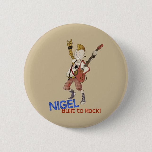 Badge Rond 5 Cm 4 petits monstres - Nigel (Devant)