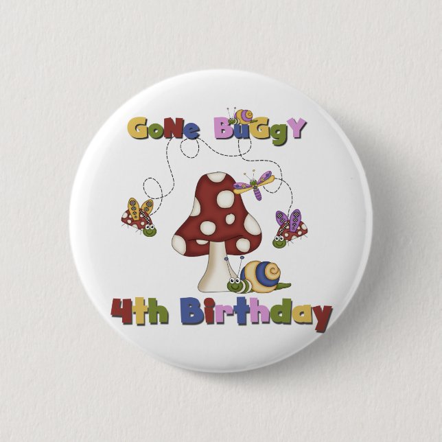 Badge Rond 5 Cm 4e Bogue Anniversaire Tshirts et cadeaux (Devant)