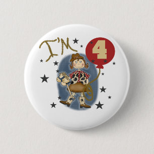 Badge Rond 5 Cm 4e Cowgirl Tshirts et cadeaux d'anniversaire