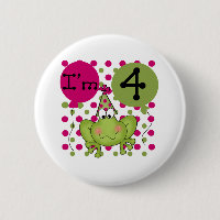 4ème anniversaire de grenouille rose