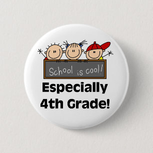 Badge Rond 5 Cm 4ème L'école primaire est fraîche