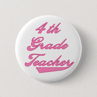 Badge Rond 5 Cm 4ème Rose de professeur de catégorie