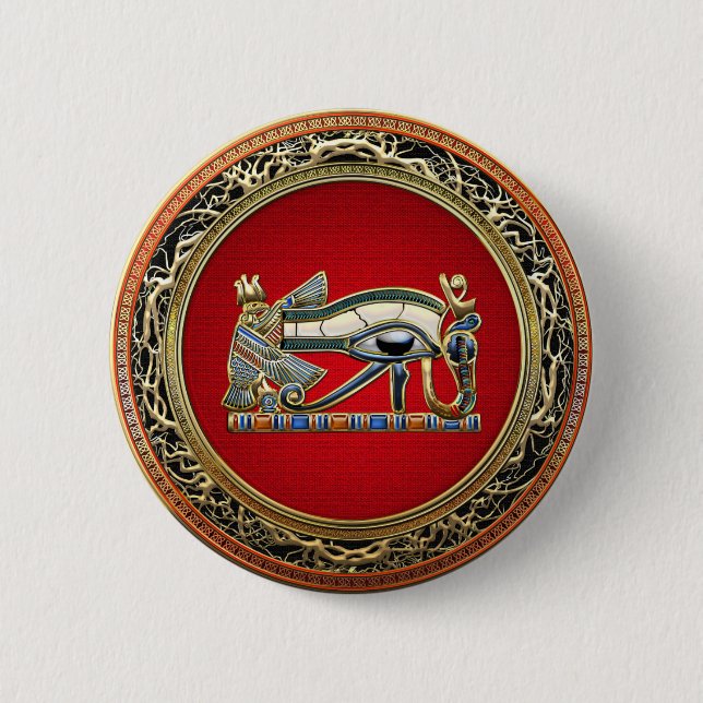 Badge Rond 5 Cm [500] Treasure Trove : L'oeil de Horus (Devant)