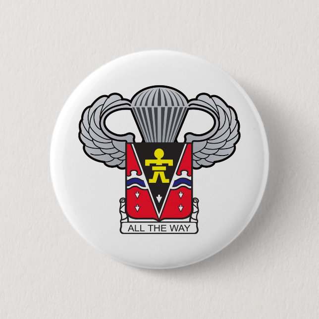 Badge Rond 5 Cm 509th Aéroporté avec les ailes aéroportées 2 (Devant)