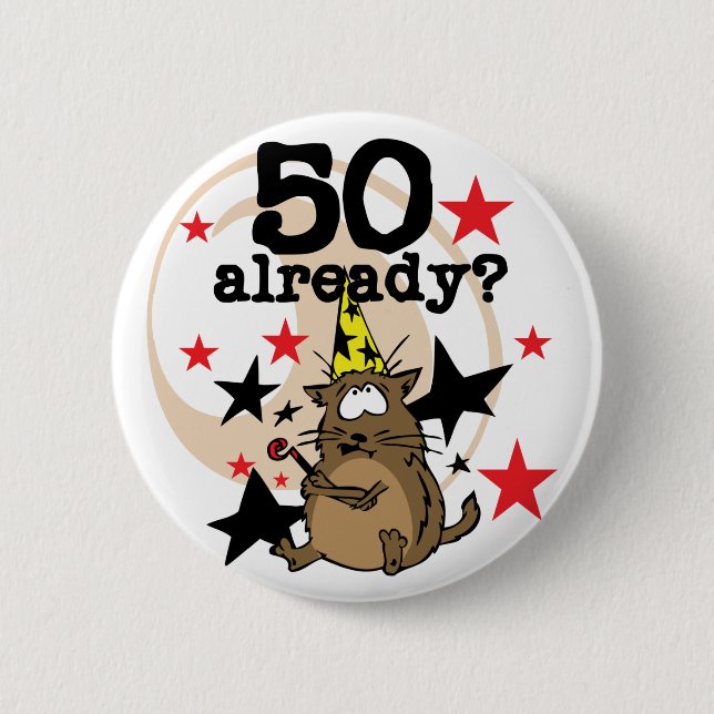 Badge Rond 5 Cm 50 Anniversaire (Devant)