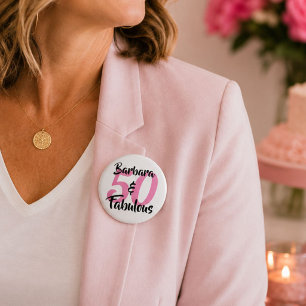 Badge Rond 5 Cm 50 ans et Fabuleux Fête d'anniversaire personnalis
