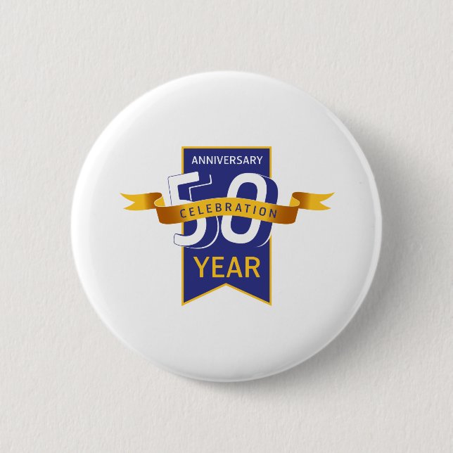 Badge Rond 5 Cm 50 e anniversaire (Devant)