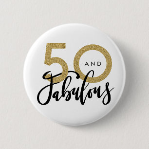 Badge Rond 5 Cm 50 et bouton fabuleux