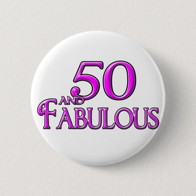 Badge Rond 5 Cm 50 et FABULEUX (Devant)