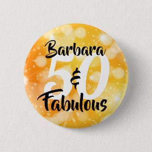 Badge Rond 5 Cm 50 et fabuleux fête d'anniversaire personnalisée