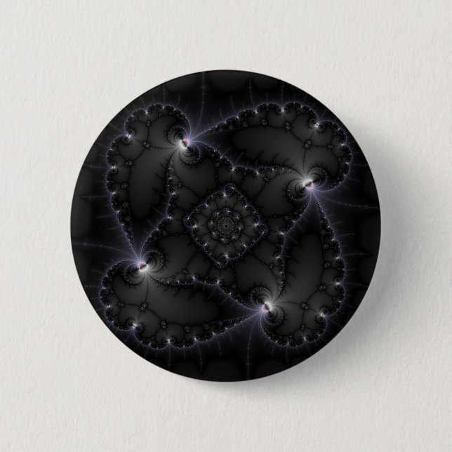 Badge Rond 5 Cm 50 Nuances De Gris - Art Fractal (Devant)