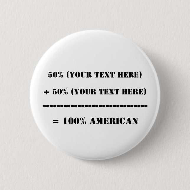 Badge Rond 5 Cm 50% (Votre Texte Ici) (Devant)