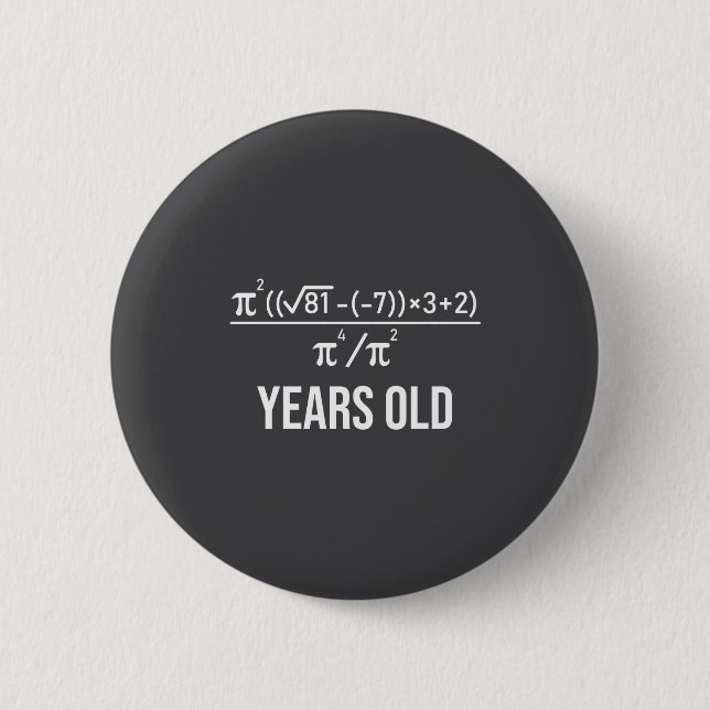 Badge Rond 5 Cm 50 Years Old Equation Funny 50th Birthday Math  (Devant)