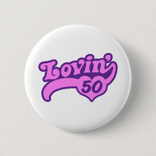 Badge Rond 5 Cm 50e anniversaire
