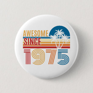 BADGE ROND 5 CM 50E ANNIVERSAIRE