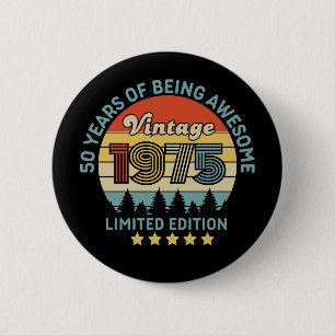 Badge Rond 5 Cm 50e anniversaire