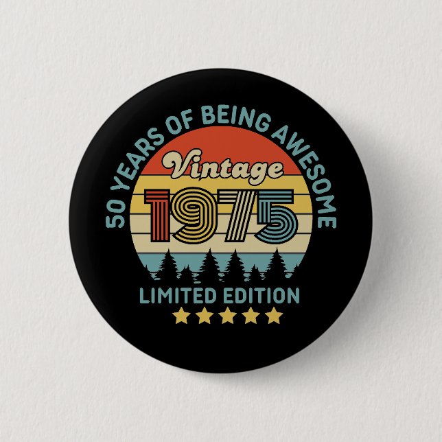 Badge Rond 5 Cm 50e anniversaire (Devant)