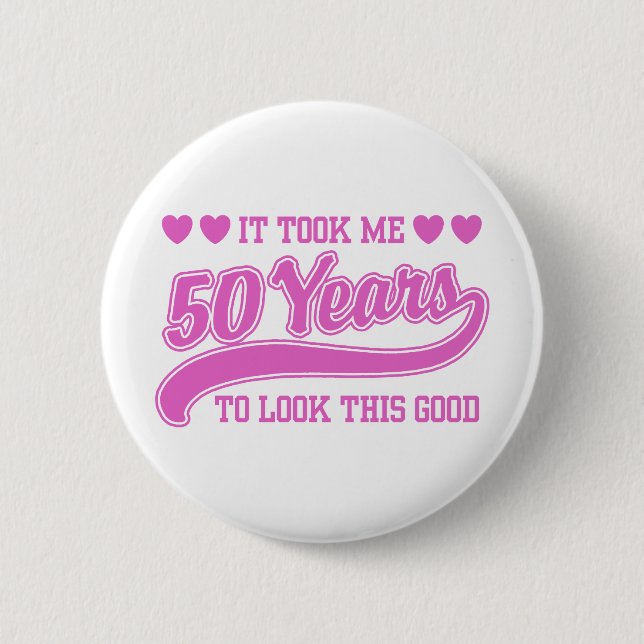 Badge Rond 5 Cm 50e anniversaire (Devant)