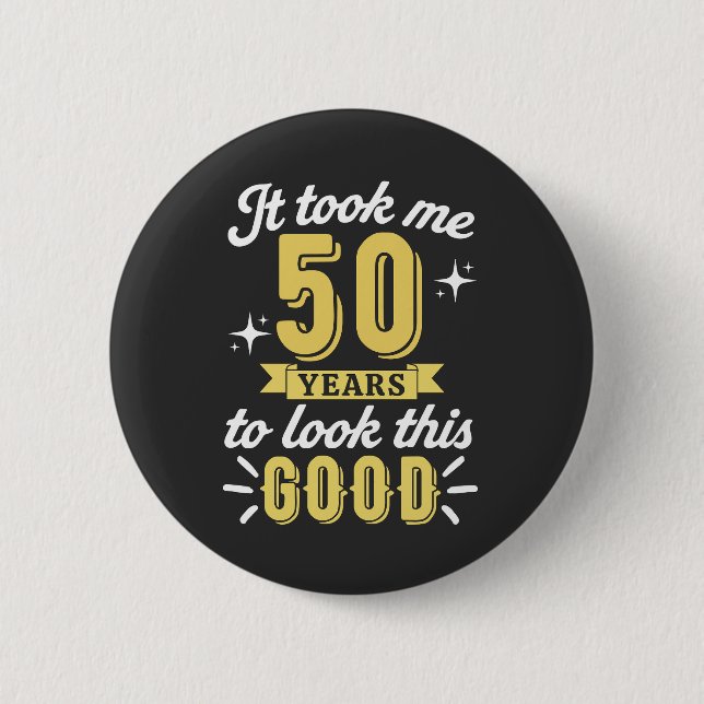 Badge Rond 5 Cm 50e anniversaire (Devant)