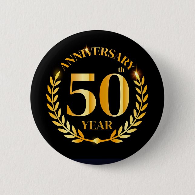 Badge Rond 5 Cm 50E Anniversaire (Devant)