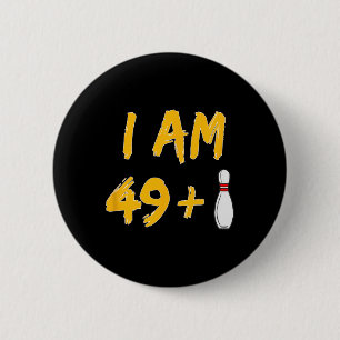 Badge Rond 5 Cm 50e anniversaire Bowling Shirt Funny Bowler Party 