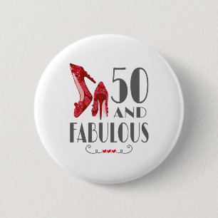Badge Rond 5 Cm 50e Anniversaire Cadeau Im 50 Et Cadeau Fabuleux