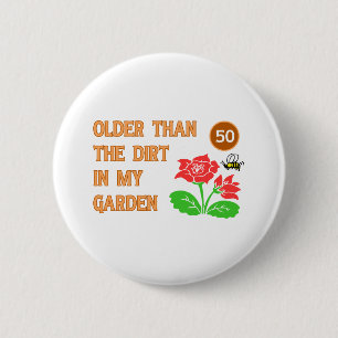Badge Rond 5 Cm 50e anniversaire de Gardener