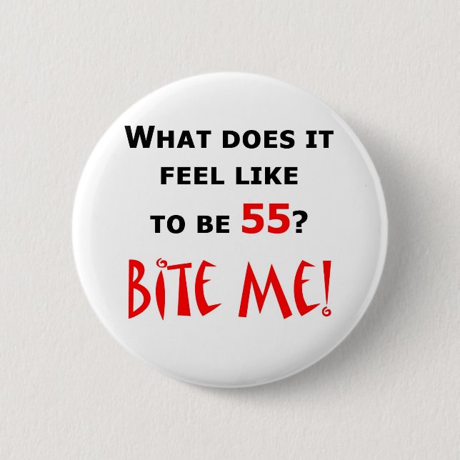 Badge Rond 5 Cm 55 mordez-moi ! (Devant)