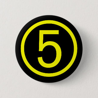 Badge Rond 5 Cm 5 - numéro cinq
