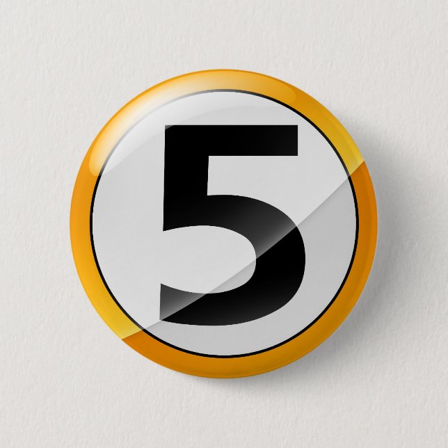 Badge Rond 5 Cm 5 or (Devant)