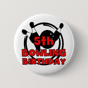 Badge Rond 5 Cm 5e Bowling Anniversaire Tshirts et cadeaux