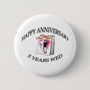 Badge Rond 5 Cm 5ème. ANNIVERSAIRE