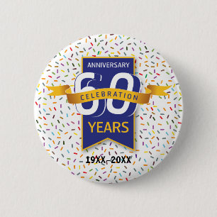 Badge Rond 5 Cm 60 e ANNIVERSAIRE Design